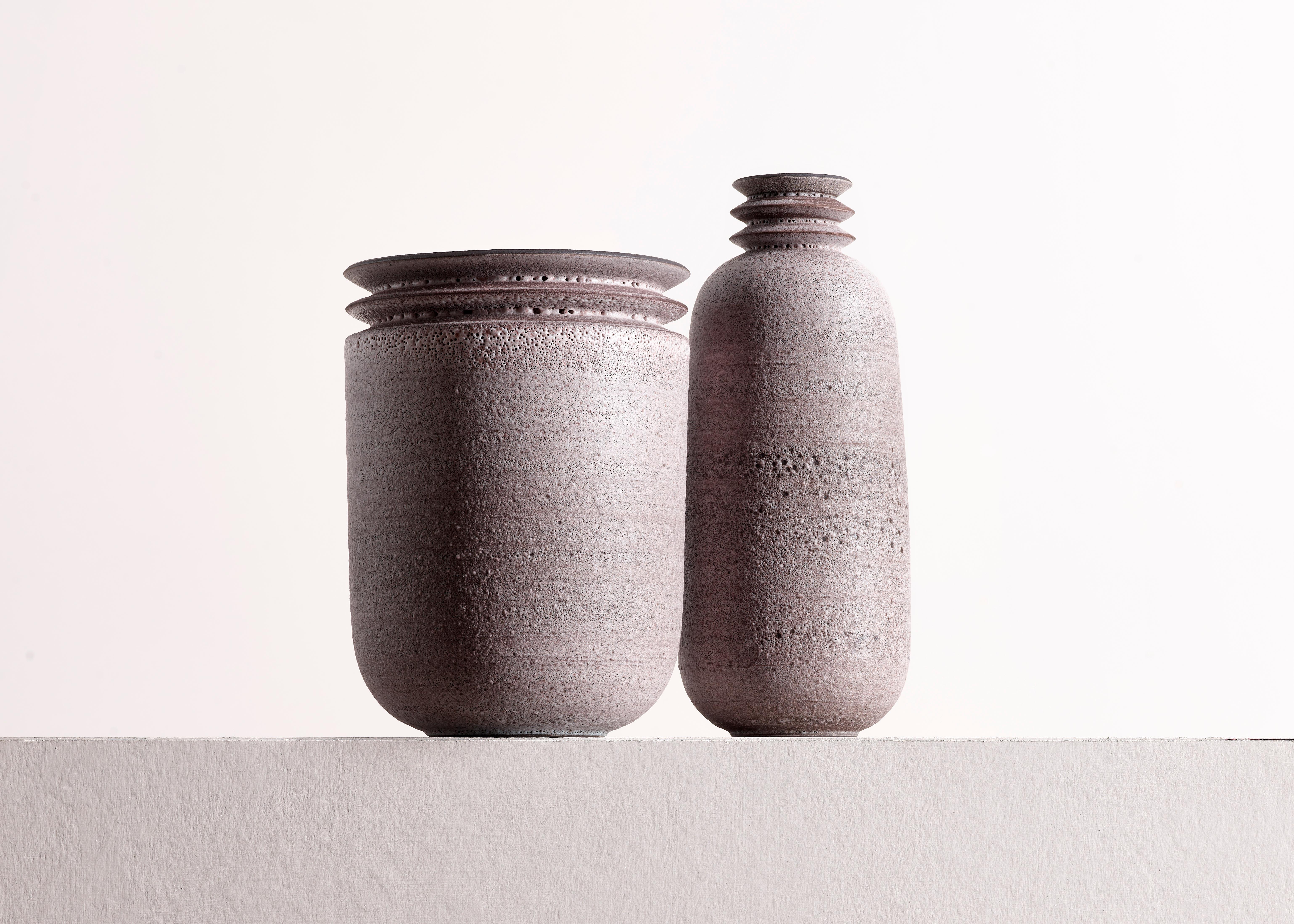 Other Moss Pink, Vessel O, Slip Cast Ceramic Vase, N/O Vessels Collection For Sale