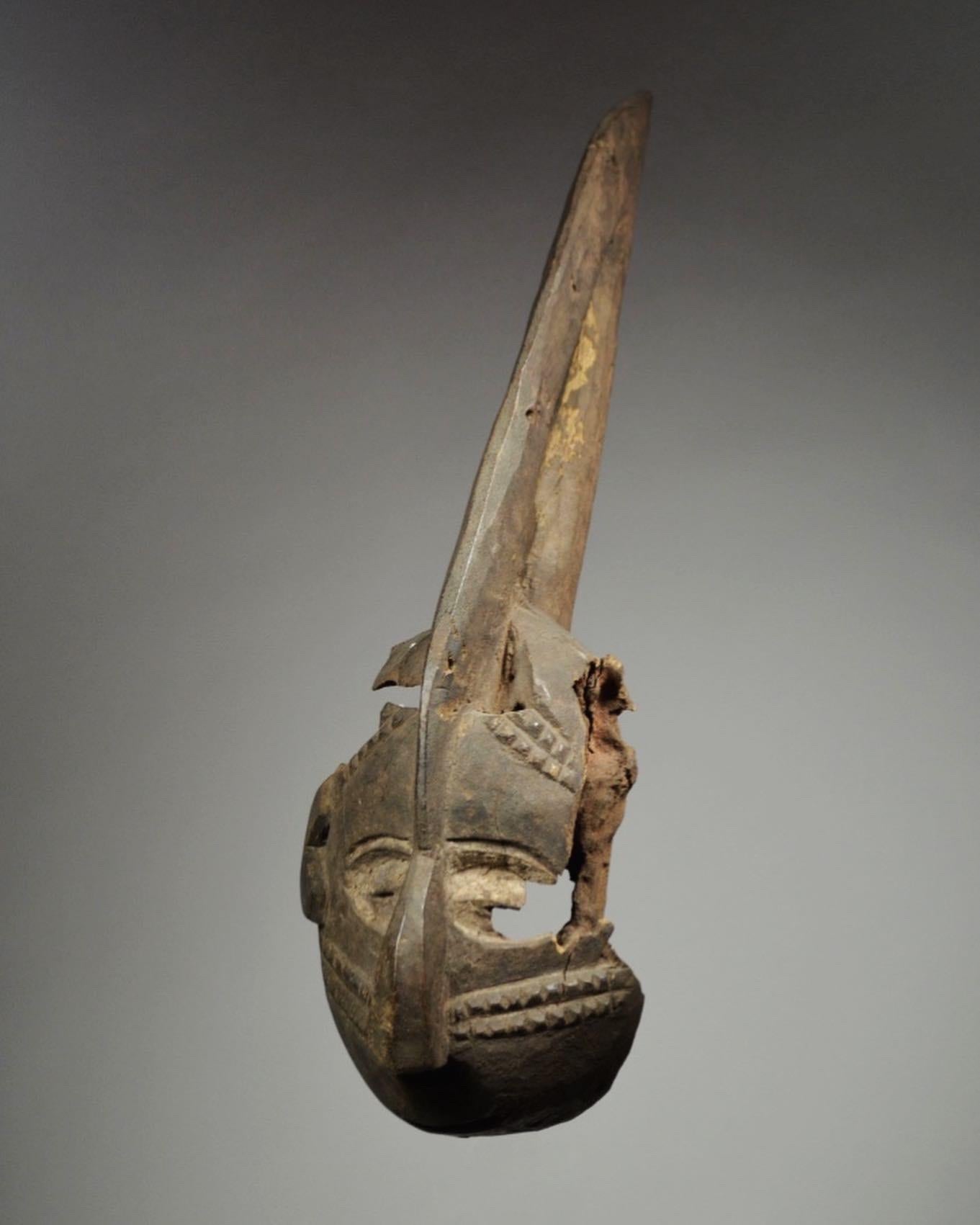 Hand-Carved Mossi Mask For Sale