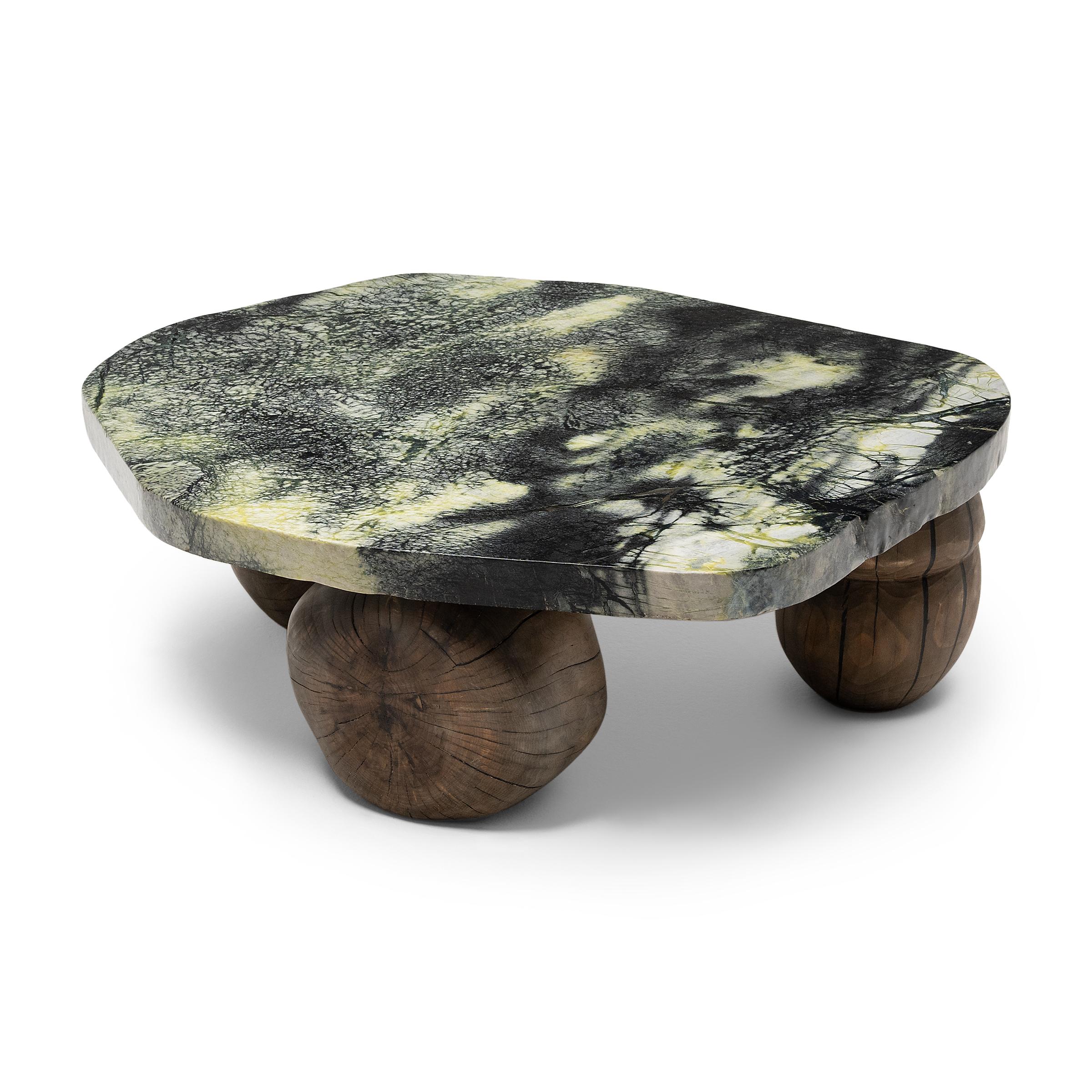 Organic Modern Mossy Path Meditation Stone Table
