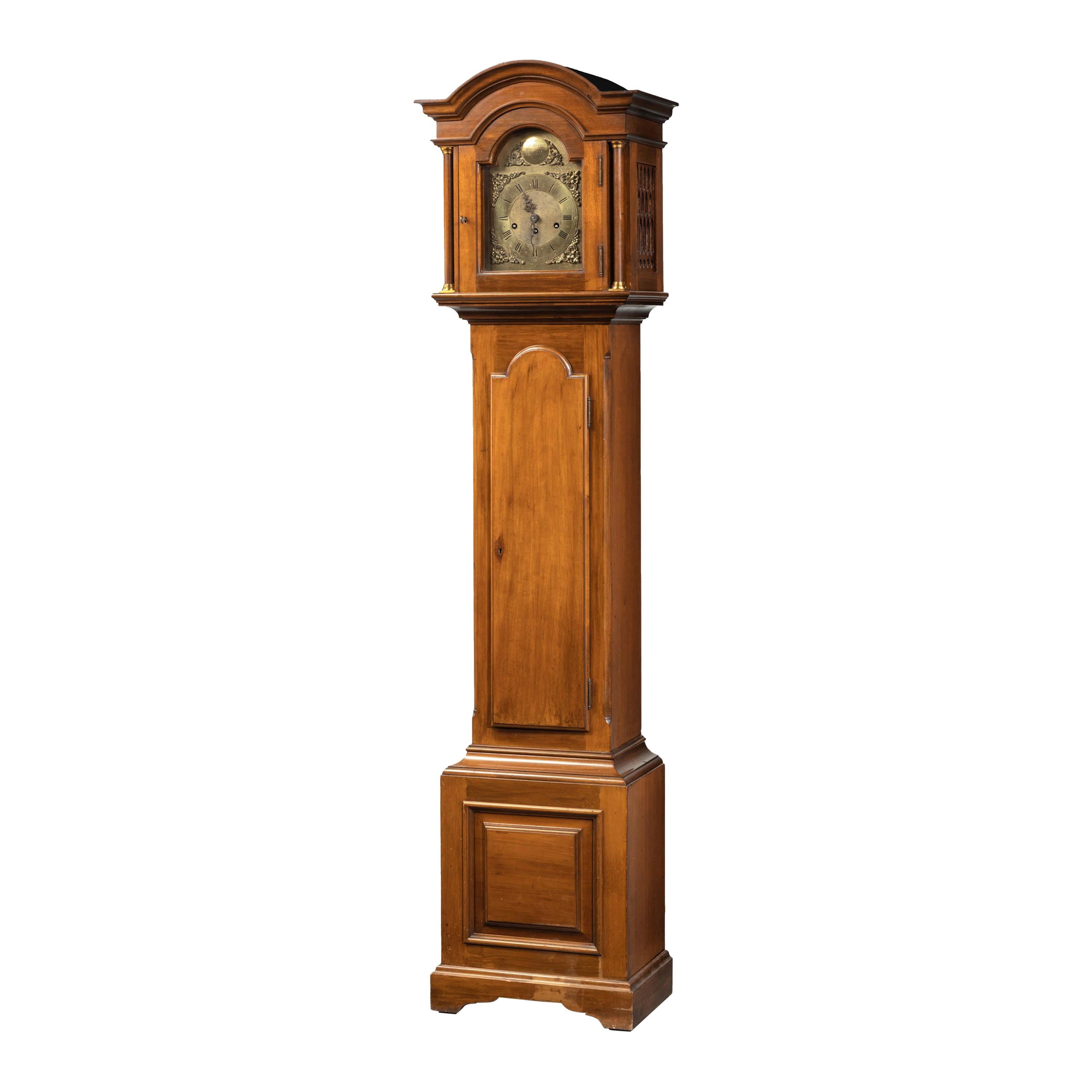 Most Attractive Early 20th Century Walnut Grandmother Clock