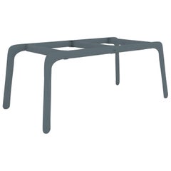 Most Polished Blue Grey Color Carbon Steel Writing Table by Zieta