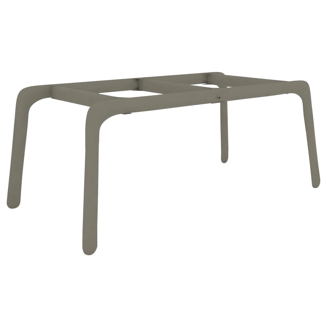 Most Polished Moss Grey Color Carbon Steel Writing Table by Zieta For Sale