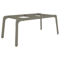 Most Polished Moss Grey Color Carbon Steel Writing Table by Zieta