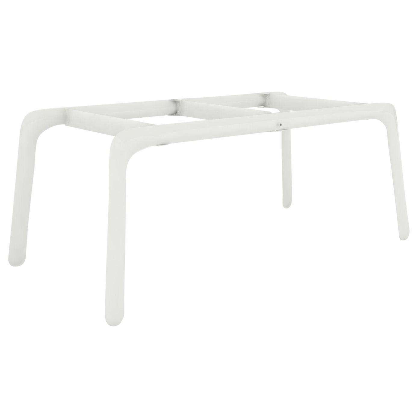 Schreibtisch aus poliertem, weißem, glänzendem Kohlenstoffstahl von Zieta