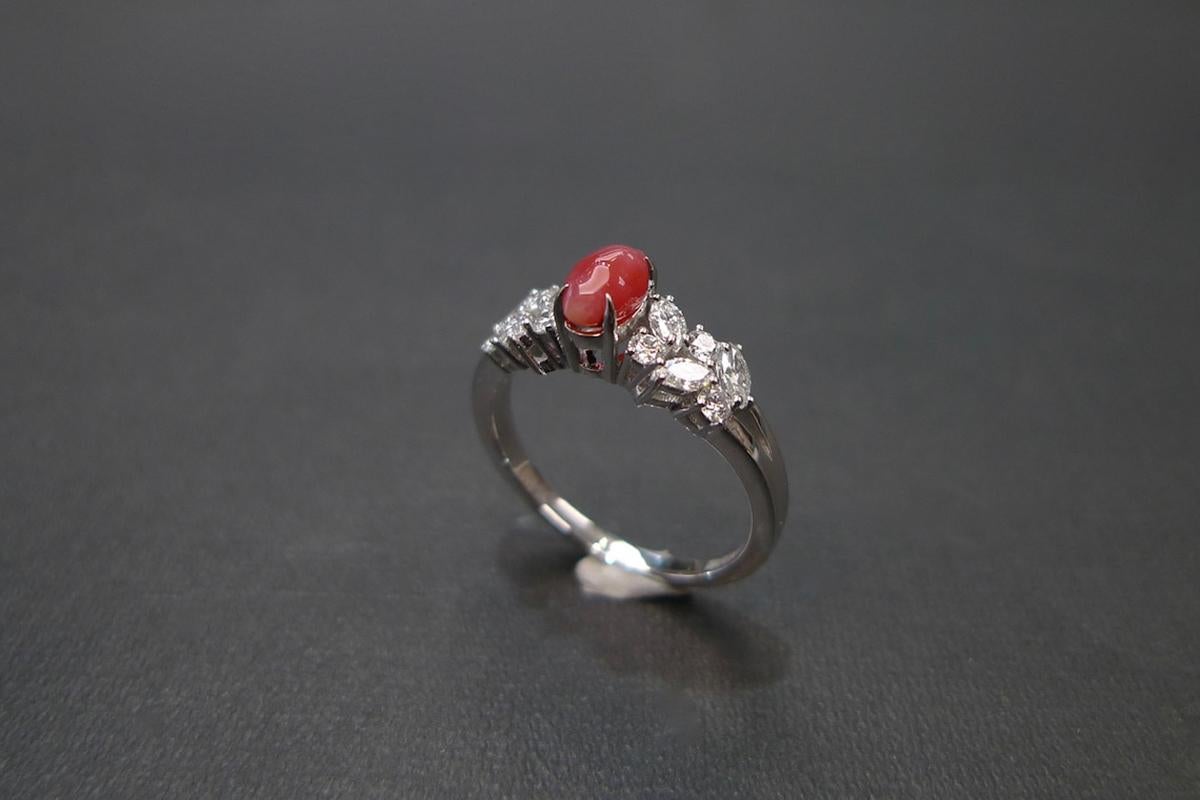 Im Angebot: Verlobungsring mit der seltensten Perle der Welt, Konch Perle Marquise Diamant () 10