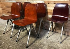 Le sedie più ricercate Paghold Industrial Retro Metal Bendwood Chair Set di 6 sedie