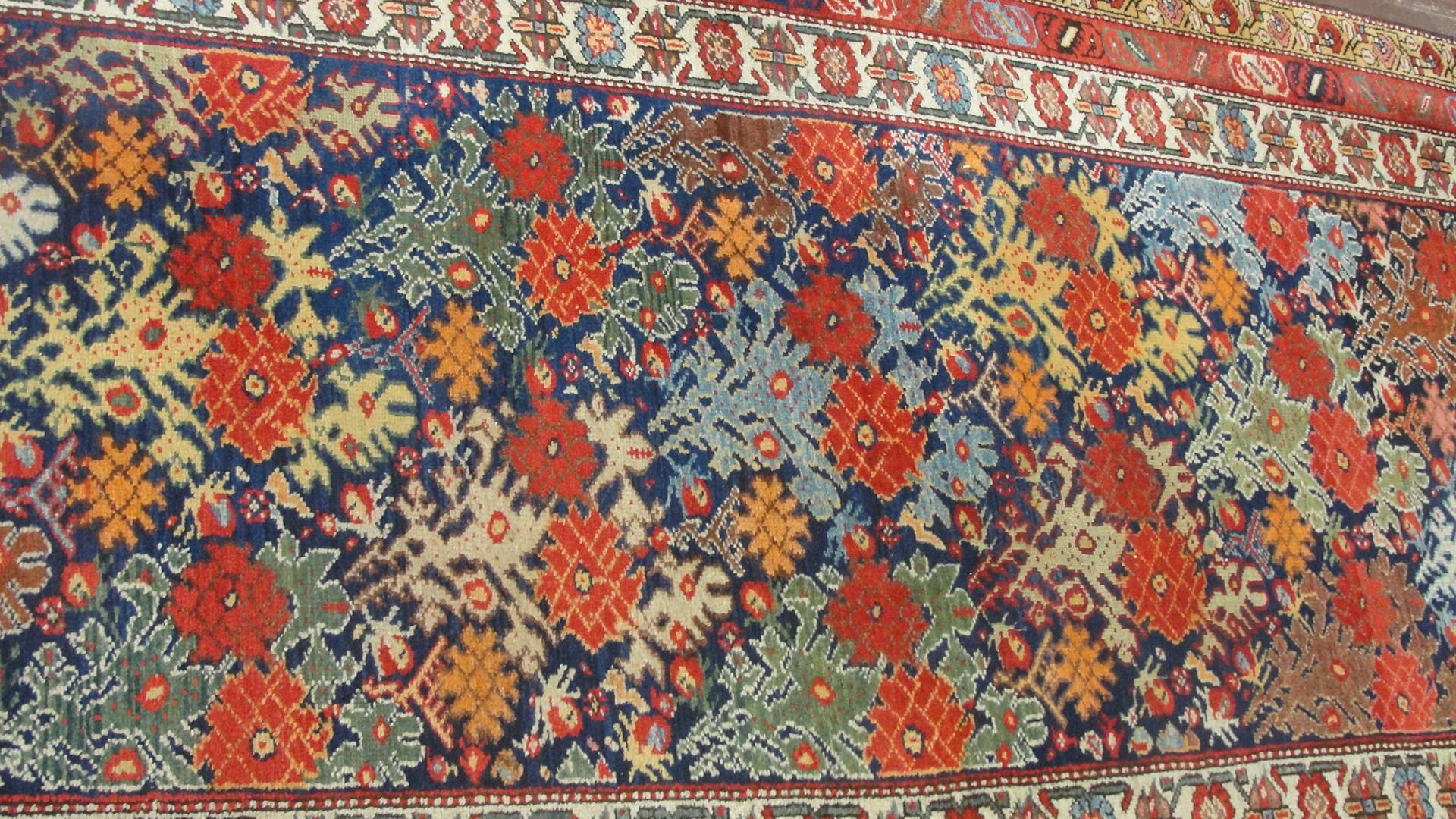 Most Unusual Antique Persian Malayer Runner In Excellent Condition For Sale In Evanston, IL
