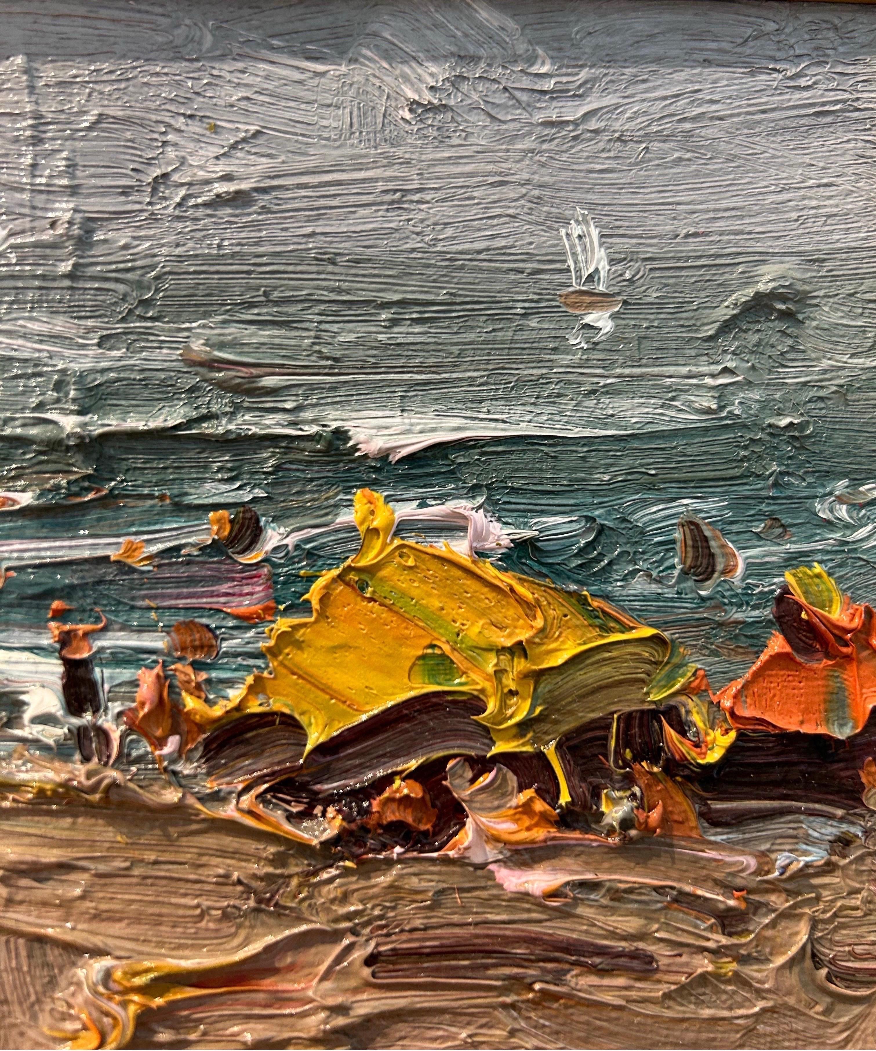 Gelbe und rote Umbrellas
