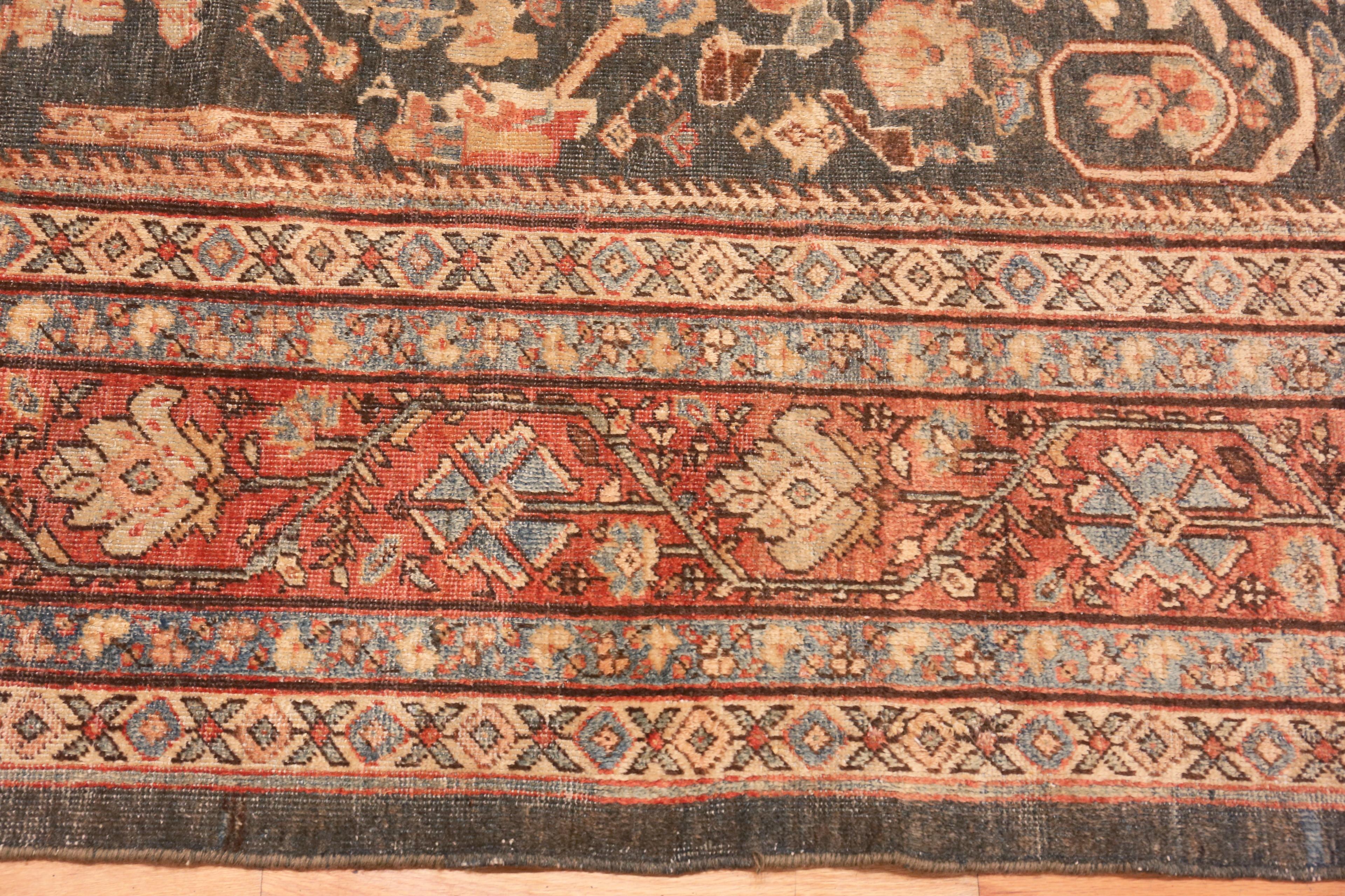 20th Century Mostofi Design Antique Persian Sultanabad Rug. 12 ft 5 in x 14 ft For Sale