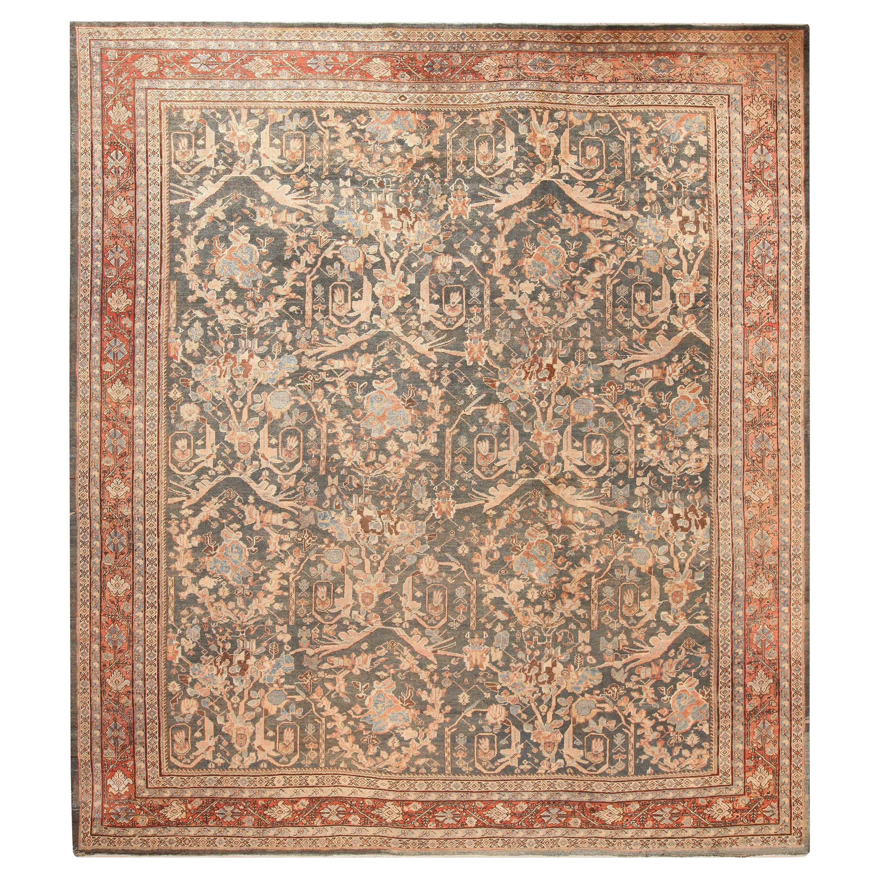 Mostofi Design Antique Persian Sultanabad Rug. 12 ft 5 in x 14 ft For Sale