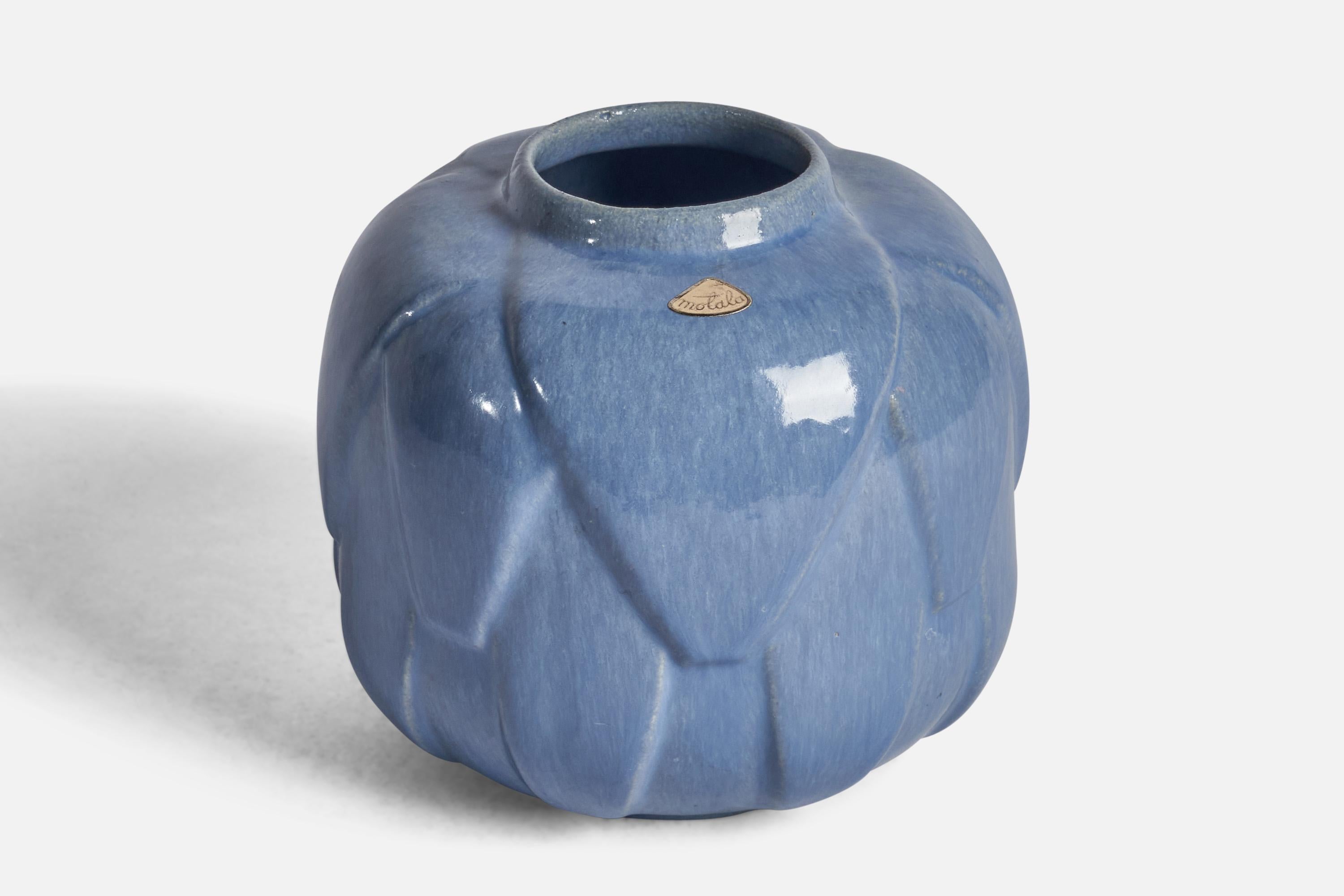 Scandinavian Modern Motala Keramik, Vase, Ceramic, Sweden, 1930s For Sale