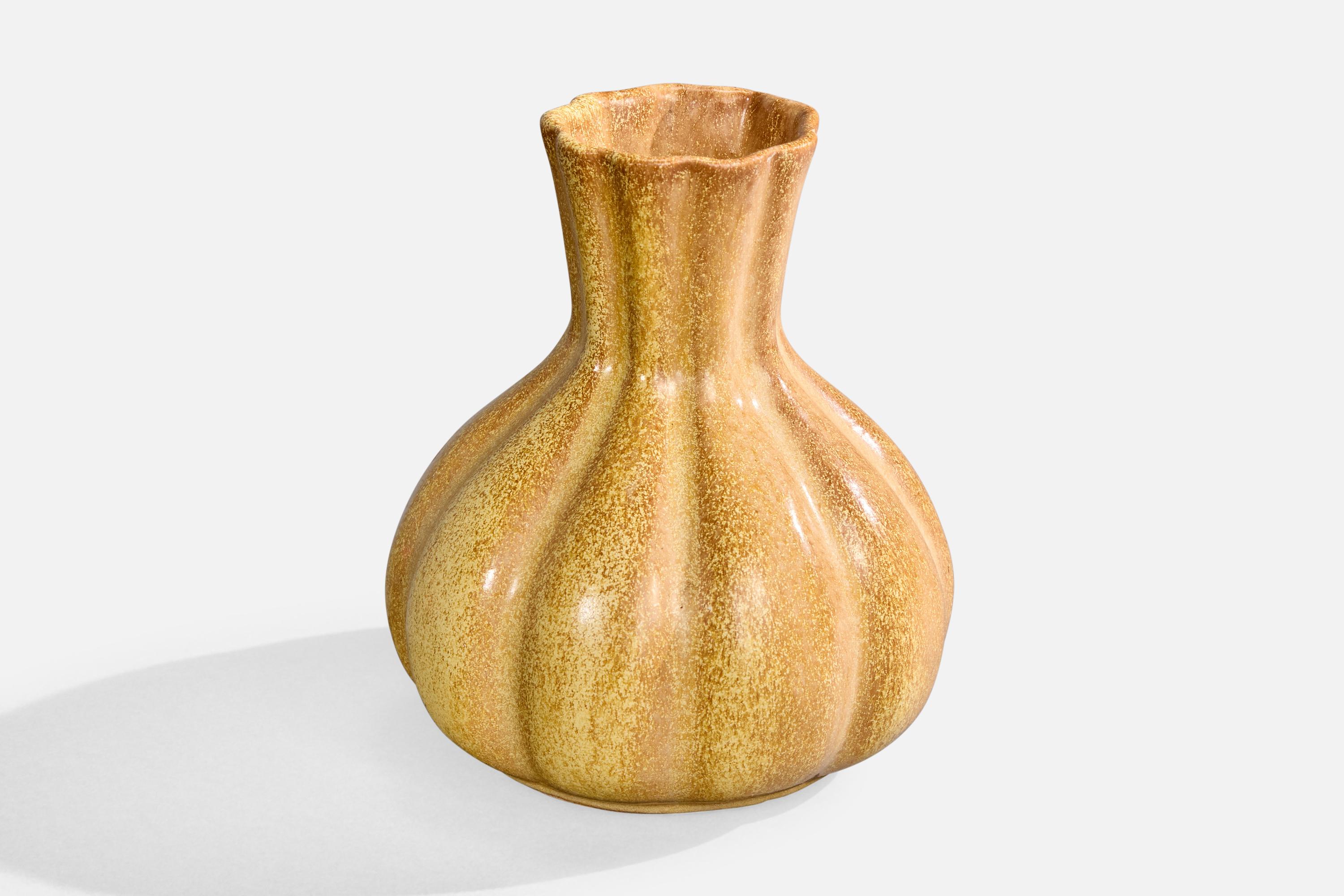 Scandinave moderne Vase Motala Lervarufabrik, céramique, Suède, années 1930 en vente