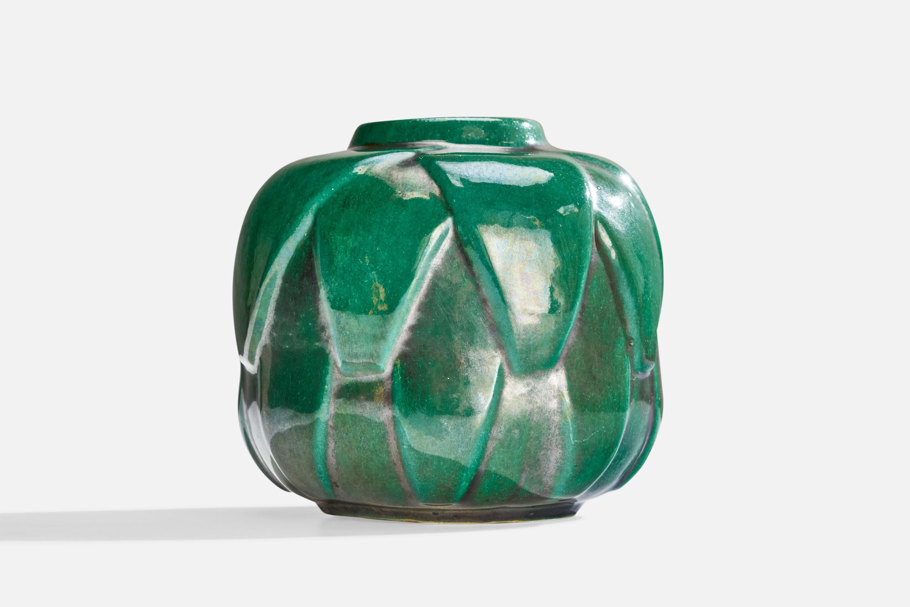 Motala Lervarufabrik, Vase, Keramik, Schweden, 1930er Jahre (Schwedisch) im Angebot