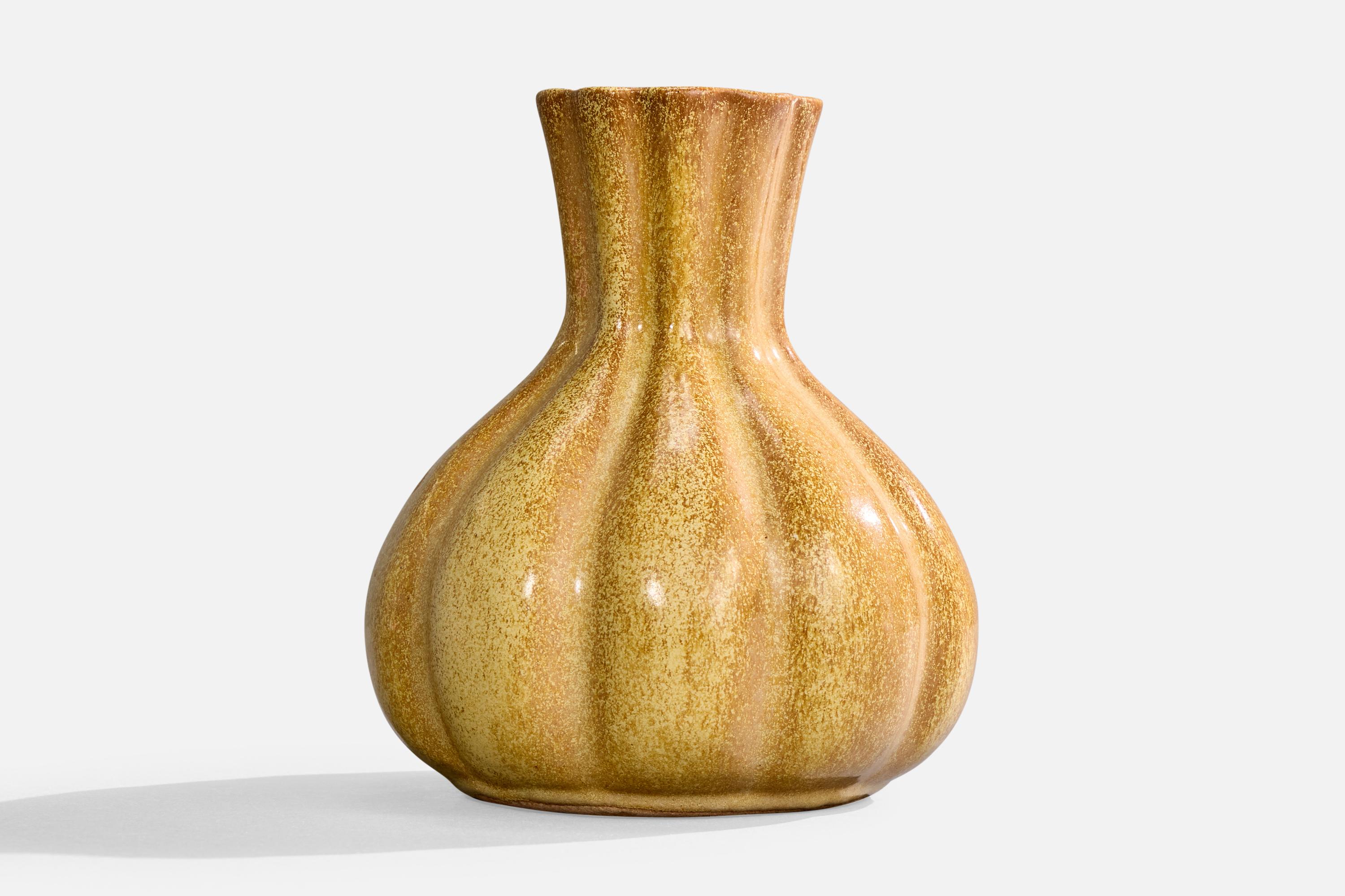 Suédois Vase Motala Lervarufabrik, céramique, Suède, années 1930 en vente