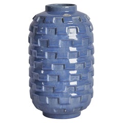 Vase Motala Lervarufabrik, faïence, Suède, années 1930