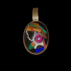 Mother Africa Pendant w/Rare Umbalite ConcaveCut Garnet