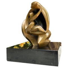 "Mother and Child" Bronze Sculpture by Isaac Kahn