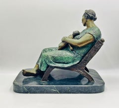Mother and Child – Bronze Sculpture by Martin González Perez, Signed & Numbered
