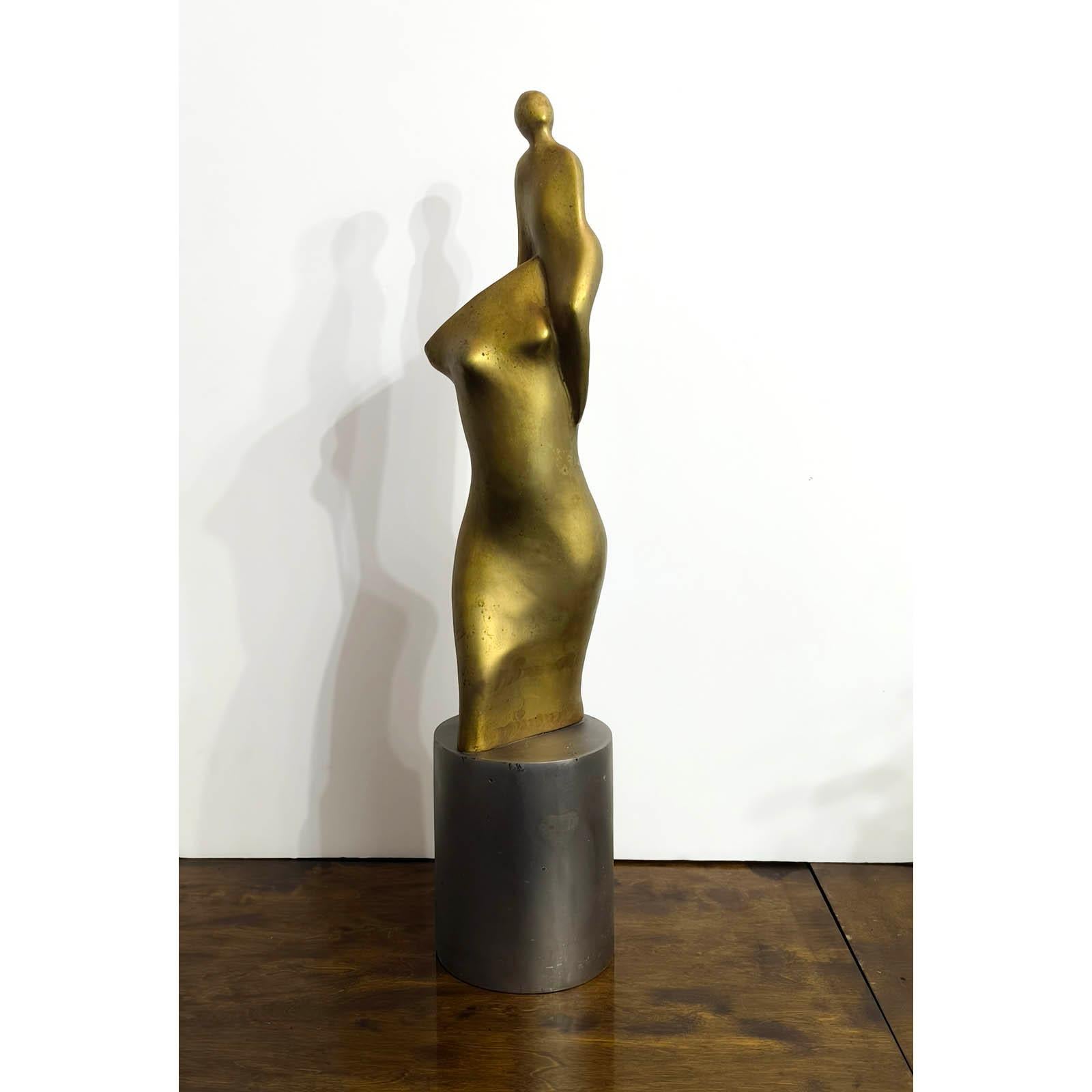 Europeo Scultura in bronzo di Madre e Bambino - Pezzo unico in vendita