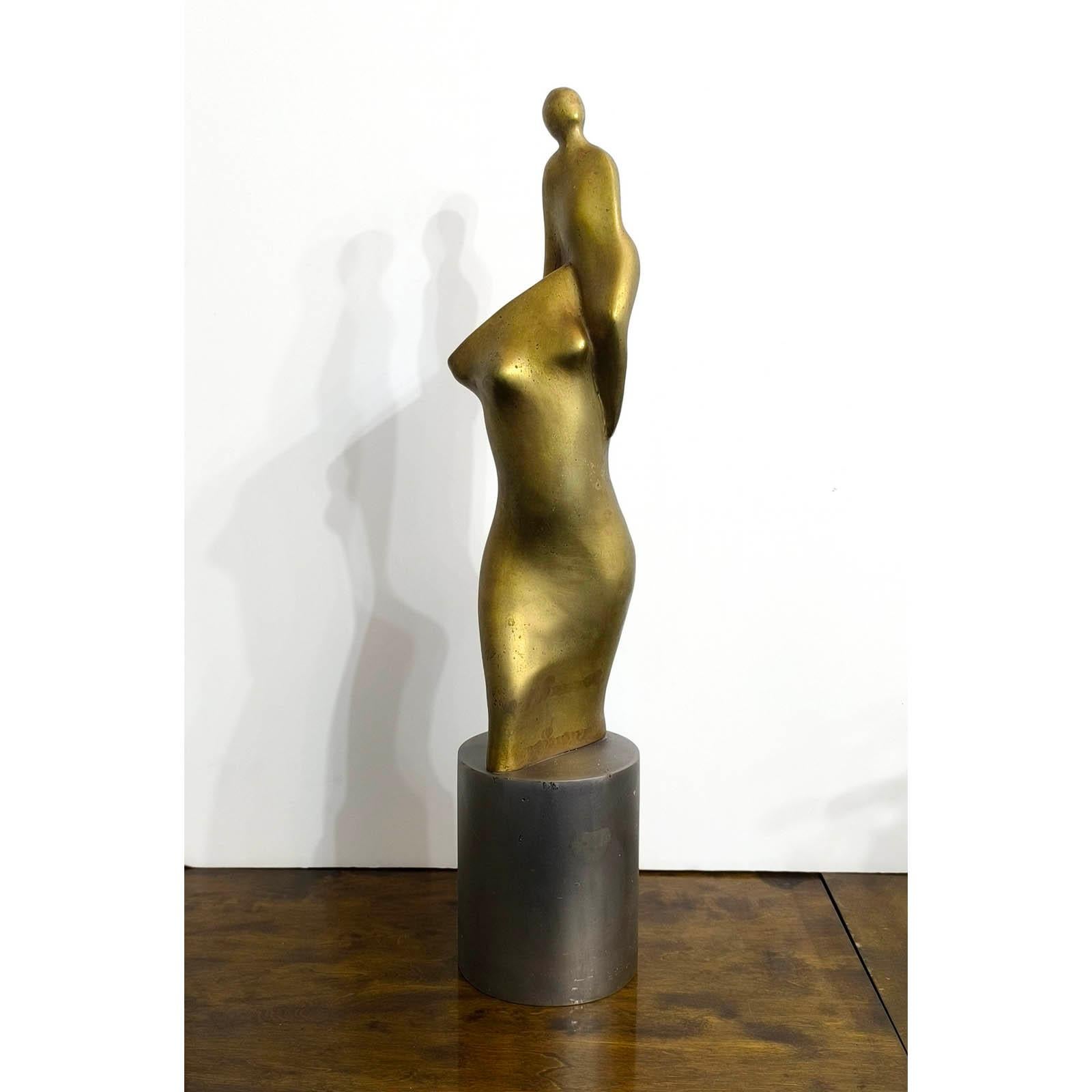 Bronzo Scultura in bronzo di Madre e Bambino - Pezzo unico in vendita