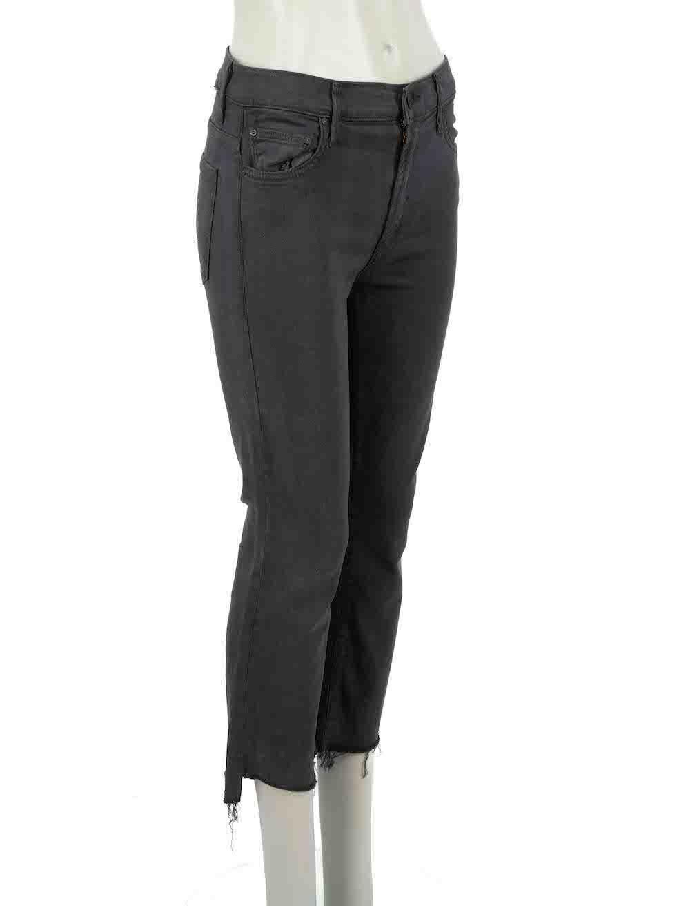 CONDITION is Very good. Hardly any visible wear to jeans is evident on this used Mother designer resale item.
 
 Details:
 Faded black
 Cotton
 Jeans
 Flared
 Cropped
 High rise
 3x Front pockets
 2x Back pockets
 Fly zip and button fastening

