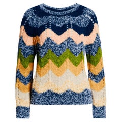 Mother Chevron Striped Alpaca Blend Jumper