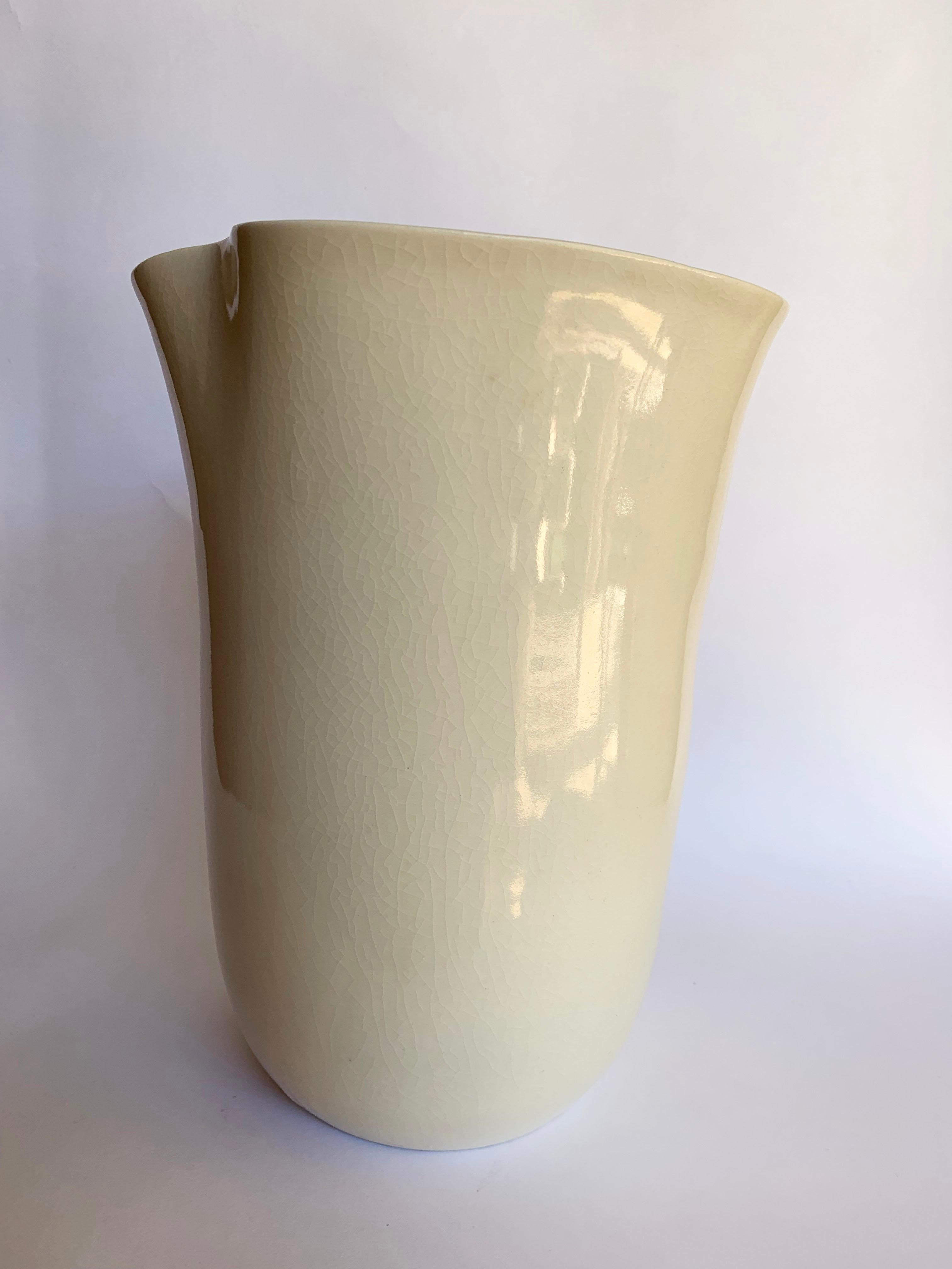 North American Mother Child Figurative Ceramic Vase by Lund
