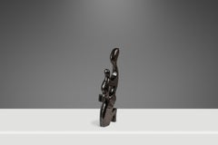 Mother & Child Humanoid Sculpture Carved from Mahogany, West Africa, c. 1970's