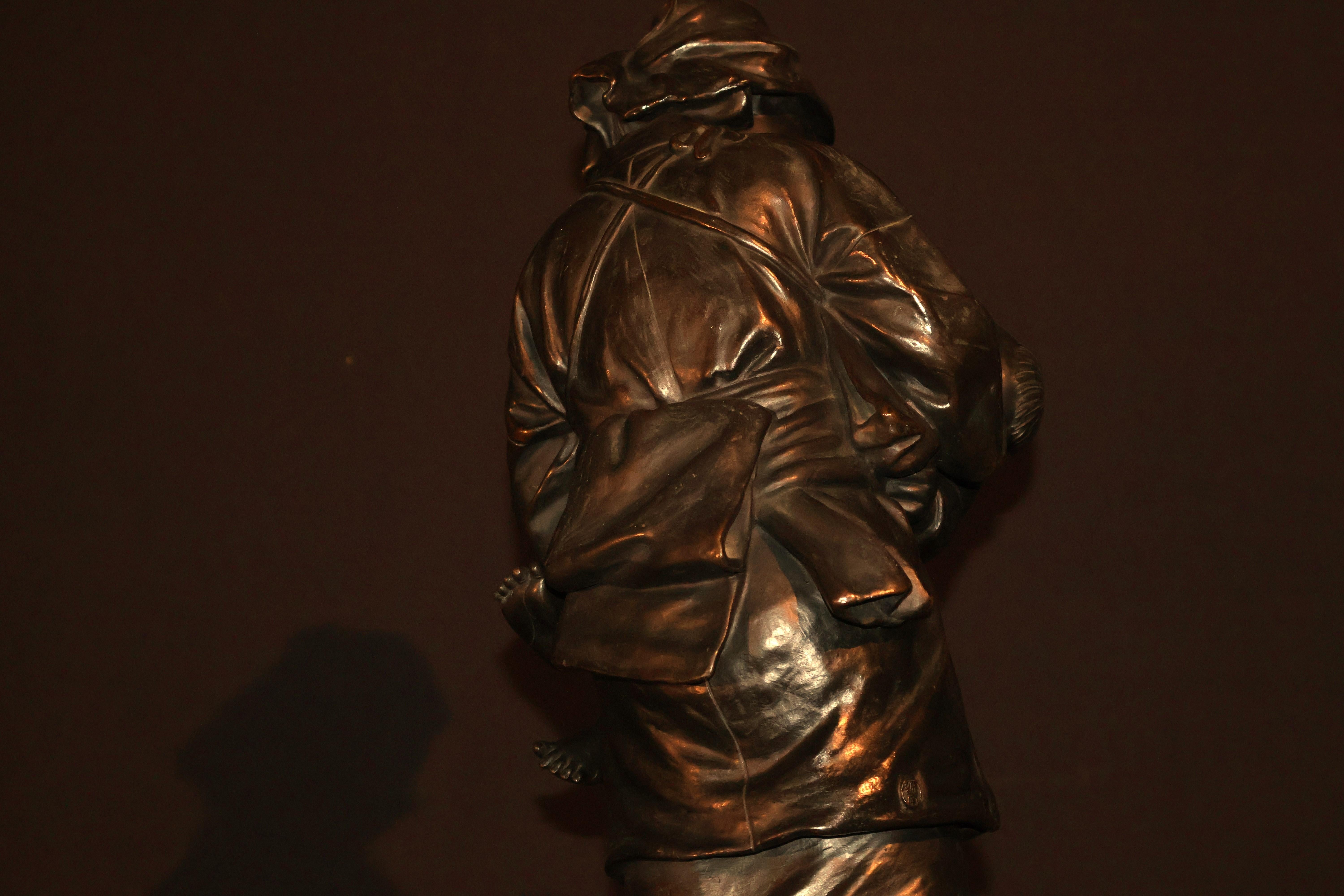 Mother & Child - Bronzo giapponese del periodo Meiji in vendita 9