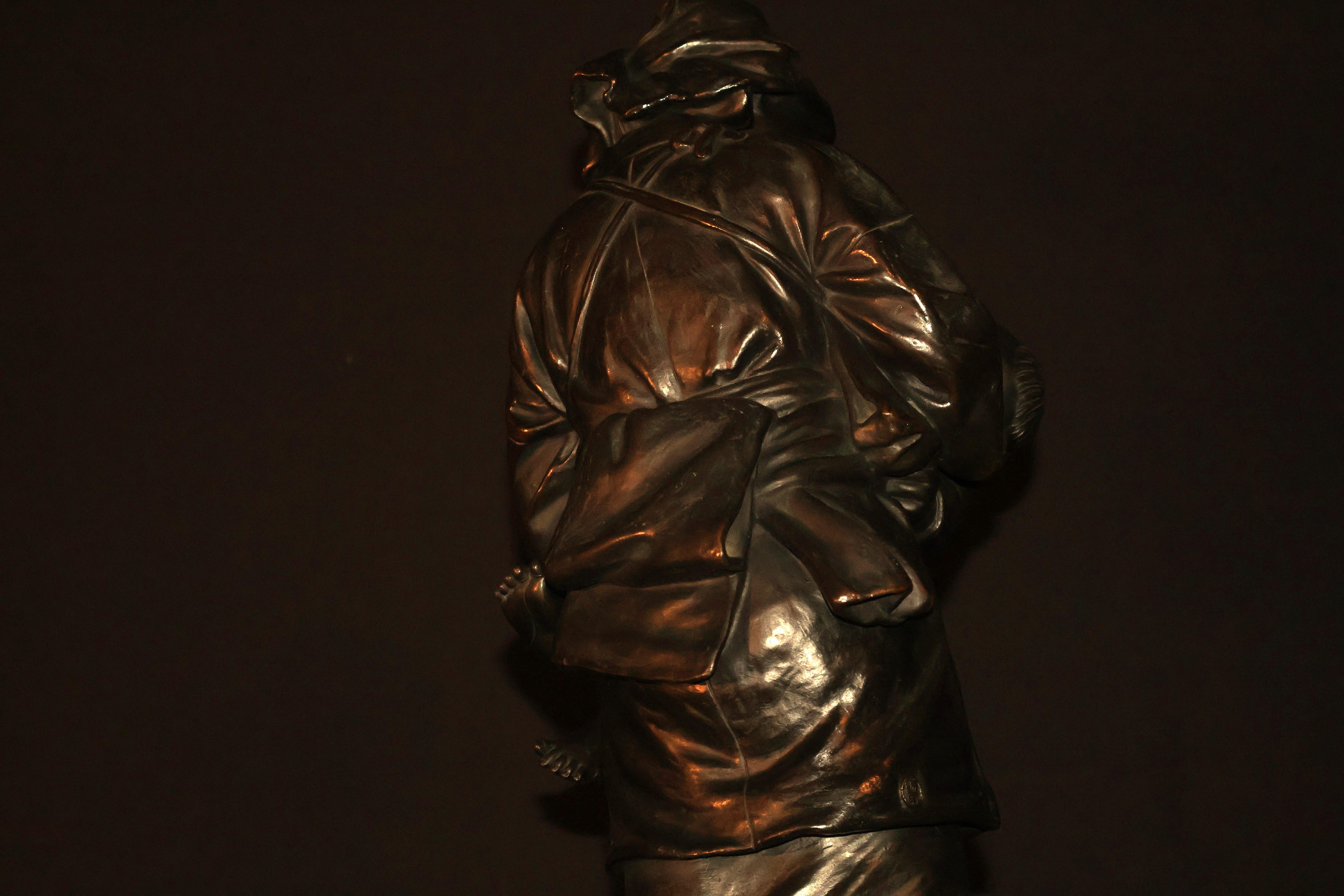 Mother & Child - Bronzo giapponese del periodo Meiji in vendita 10