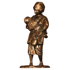Madre & Child - Bronce Japonés Periodo Meiji