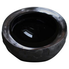 'Mother Creation' Lava Black Glass Art Object 