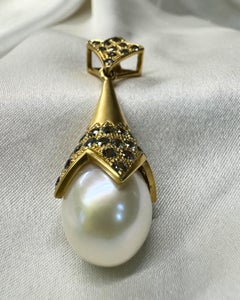 Mother & Daughter 'Blossom' Freshwater Pearl & Sapphire Pendants