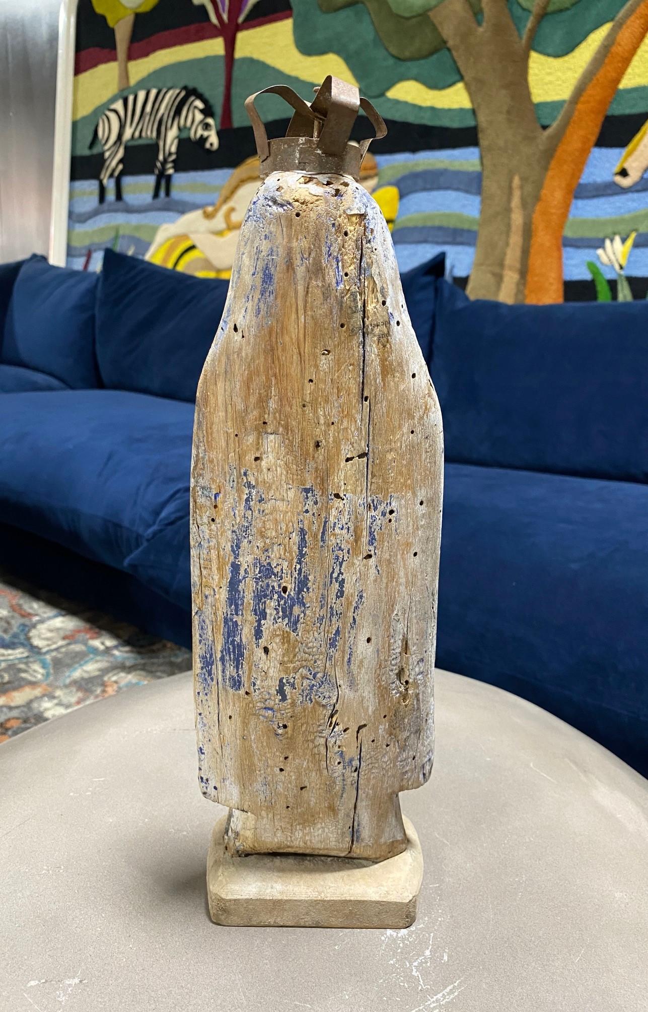 Madre María Madonna Santo Santos Tallada en Madera Policromada, Siglo XVIII-XIX en venta 2