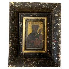 Mother of God Icon Oil Painting Antique, 1758s