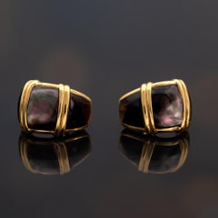 Mother of Pearl 18K Yellow Gold Clip-On Earrings