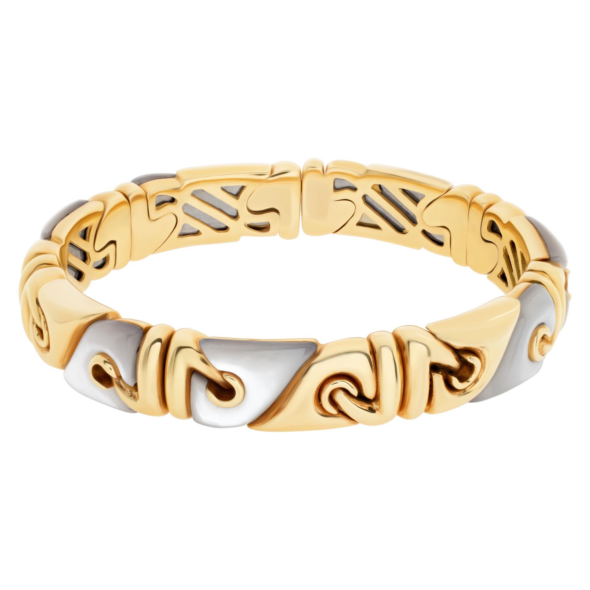 Mother of Pearl and 18Karat Yellow Gold Bangle