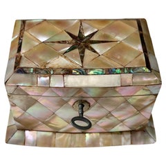 Mother Of Pearl And Abalone Tea Caddy