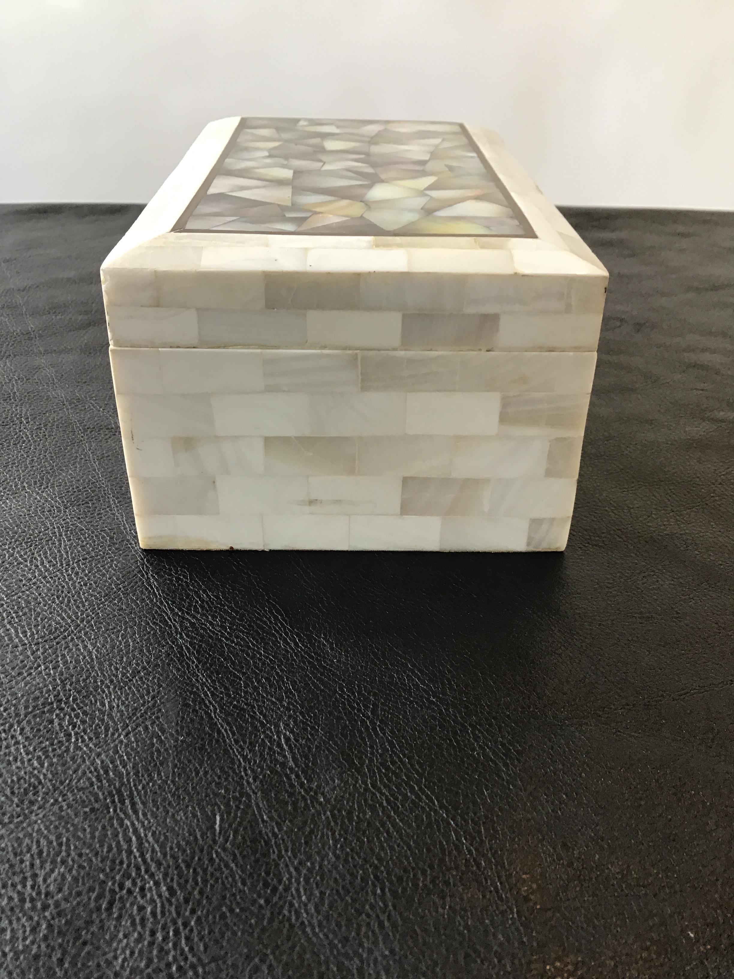 Mother-of-Pearl Mother of Pearl and Bone Box For Sale