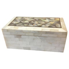 Used Mother of Pearl and Bone Box