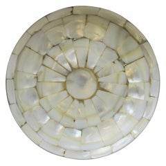 Mother-of-Pearl and Brass Round Box