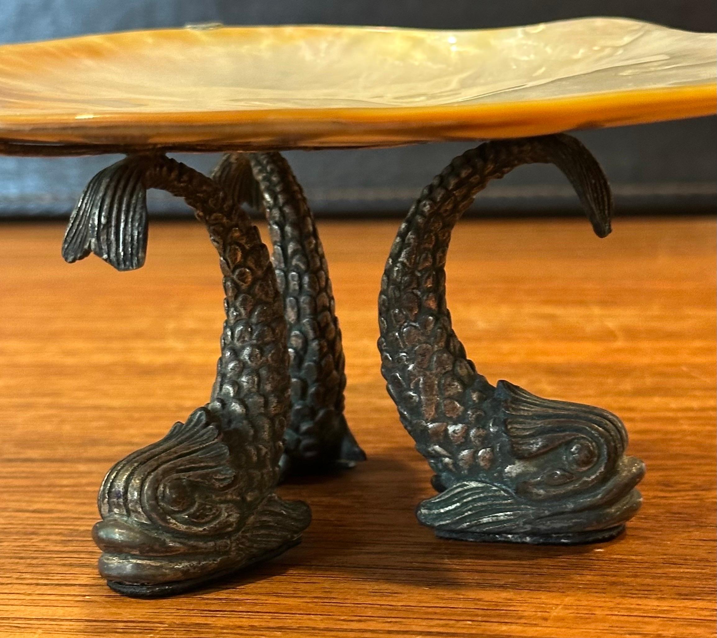 Plato para caviar de nácar y bronce de Maitland Smith en venta 4