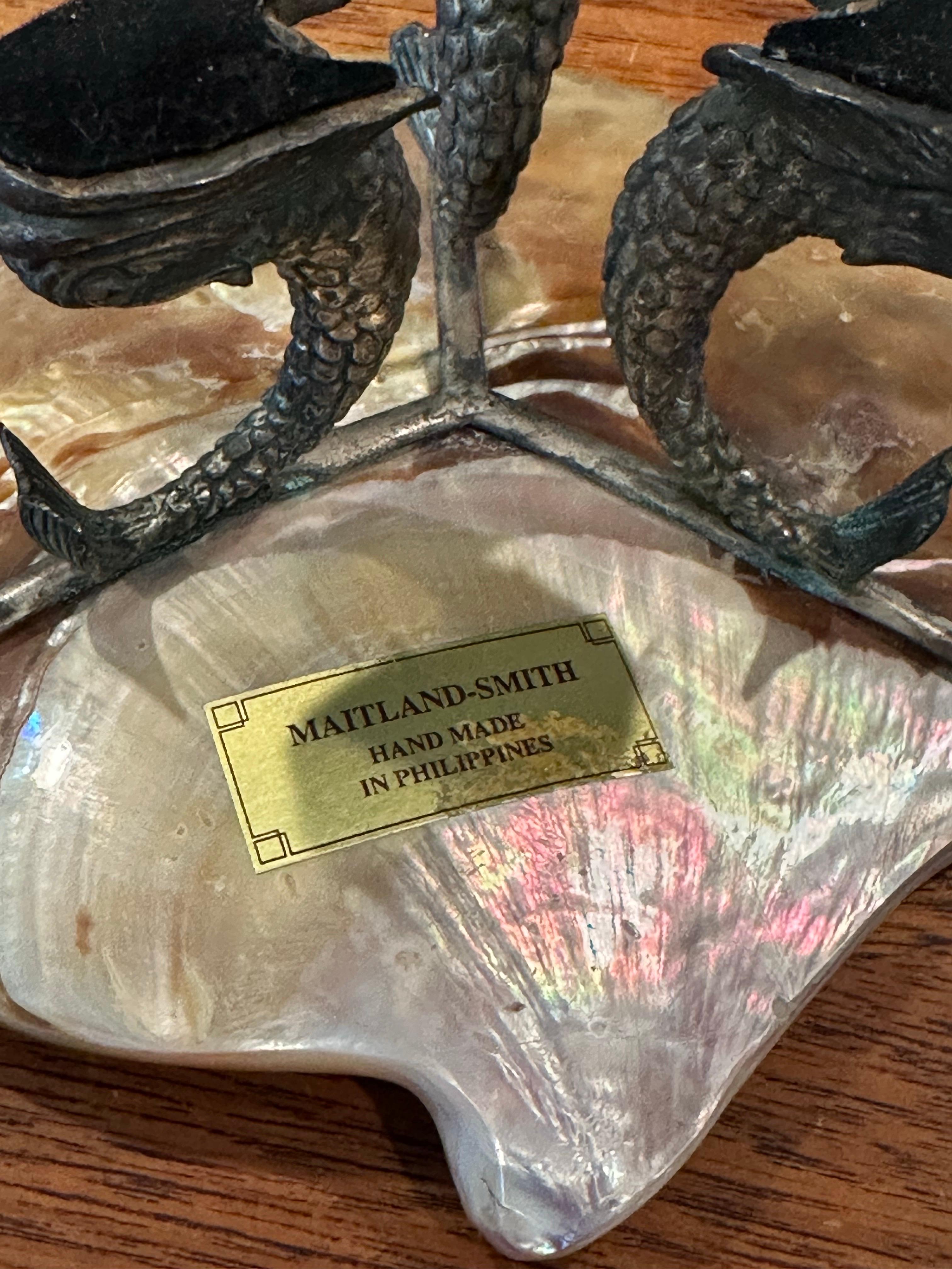Plato para caviar de nácar y bronce de Maitland Smith en venta 7