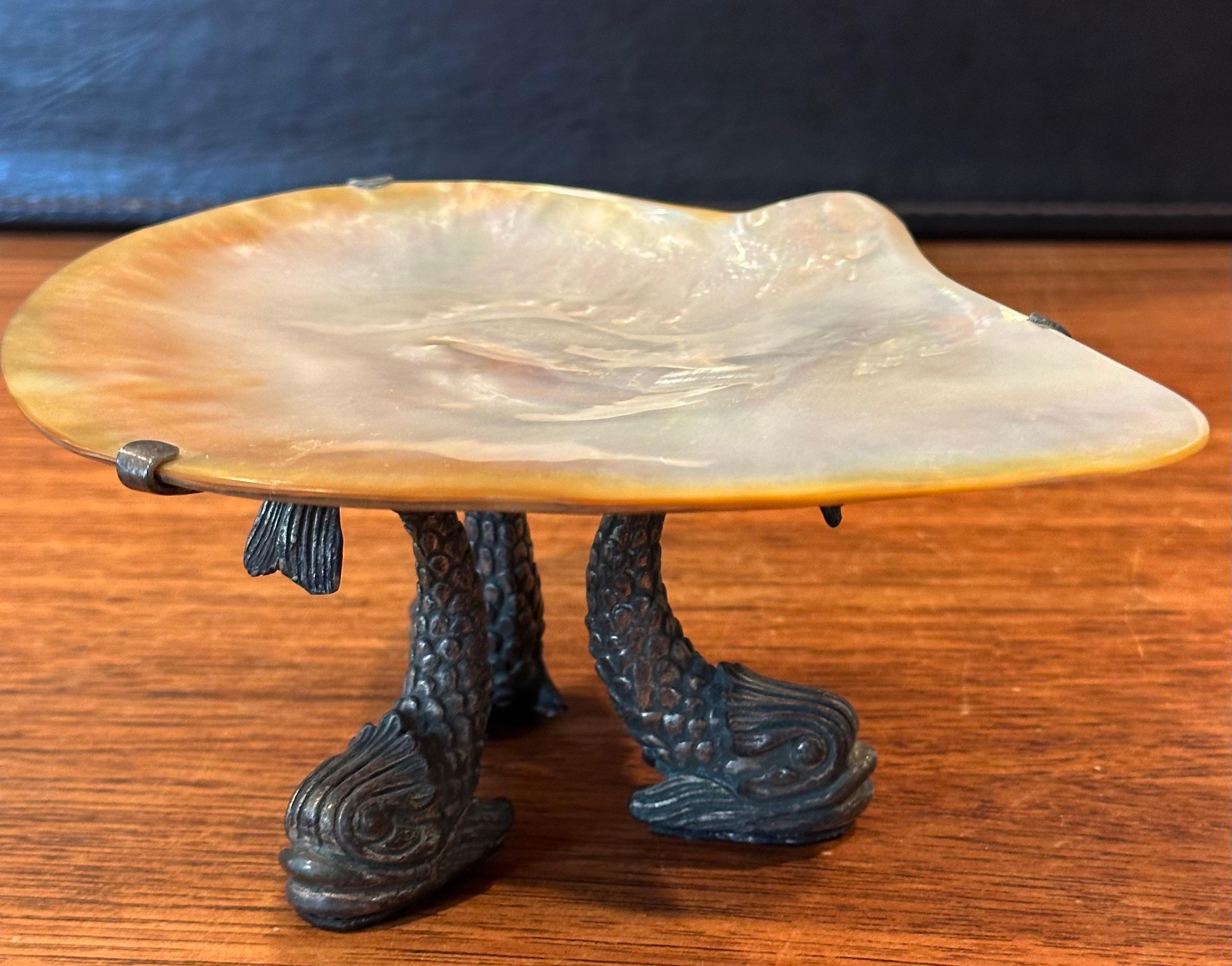 Plato para caviar de nácar y bronce de Maitland Smith en venta 2