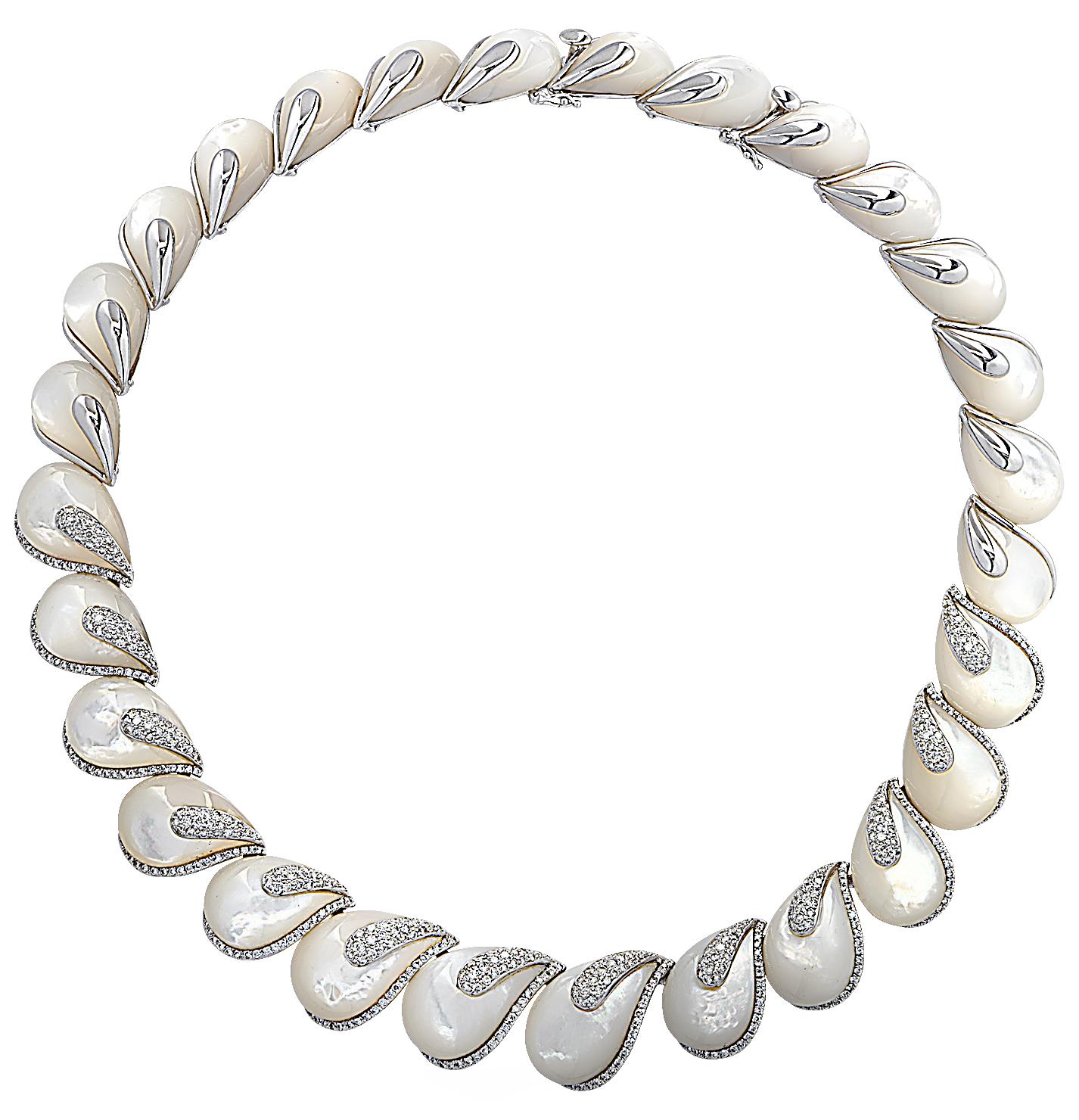 mother of pearl necklace set
