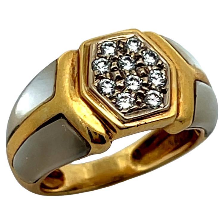 Mother of Pearl and Diamond Ring