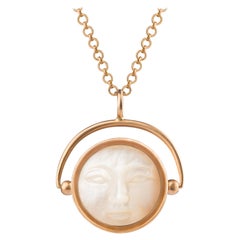 OUROBOROS Mother of Pearl and 18 Karat Gold Pendant
