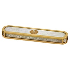 Mother-Of-Pearl And Gold Snuff Box