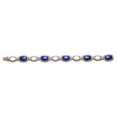 Bracelet en nacre et lapis-lazuli avec diamants
