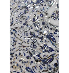 Mother-of-pearl and Lapis Lazuli Pietre Dure Inlay Mosaic Tabletop